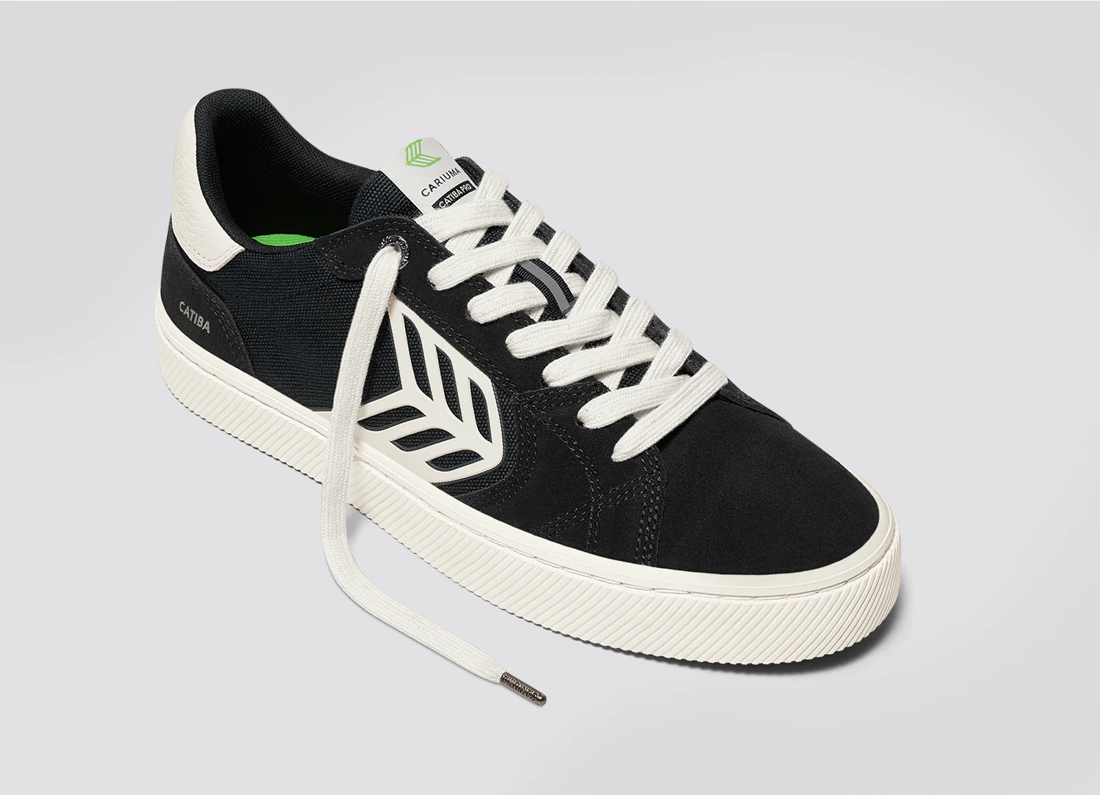CATIBA PRO 2.0 Black Suede and Cordura Ivory Logo Sneaker - Image 4