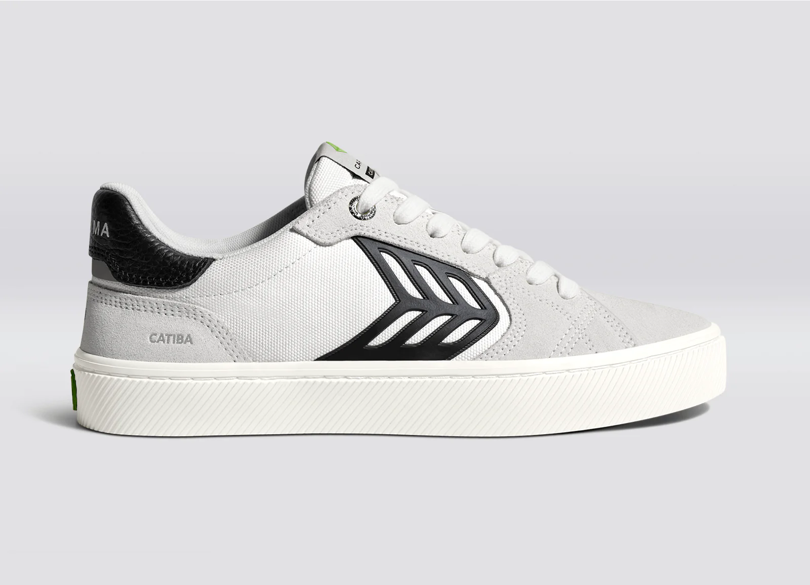 CATIBA PRO 2.0 Smoke White Suede Off-White Cordura Black Logo Sneaker - Image 3
