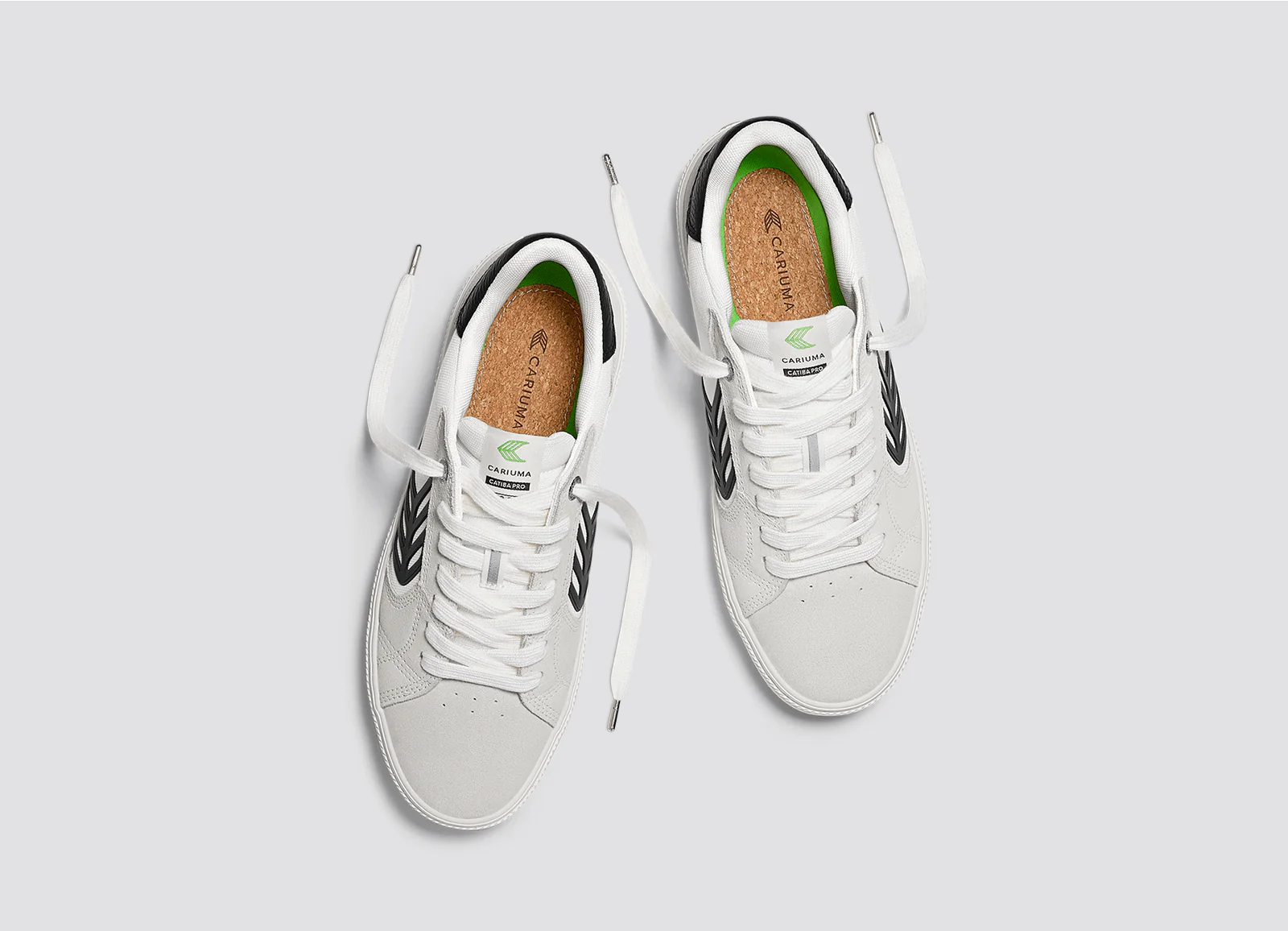 CATIBA PRO 2.0 Smoke White Suede Off-White Cordura Black Logo Sneaker - Image 7