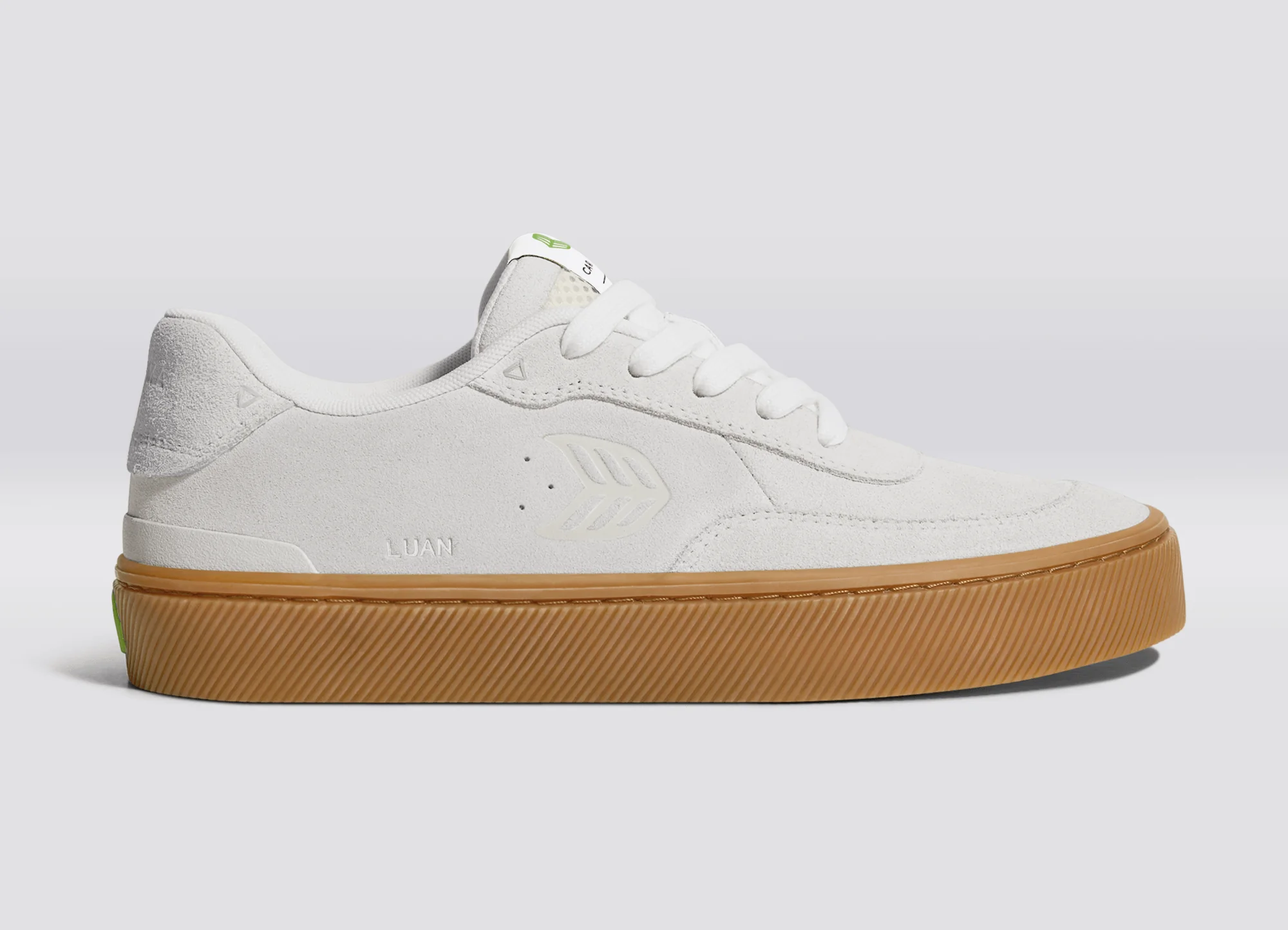 LUAN PRO Gum Smoke White Suede Off-White Logo Sneaker - Image 3