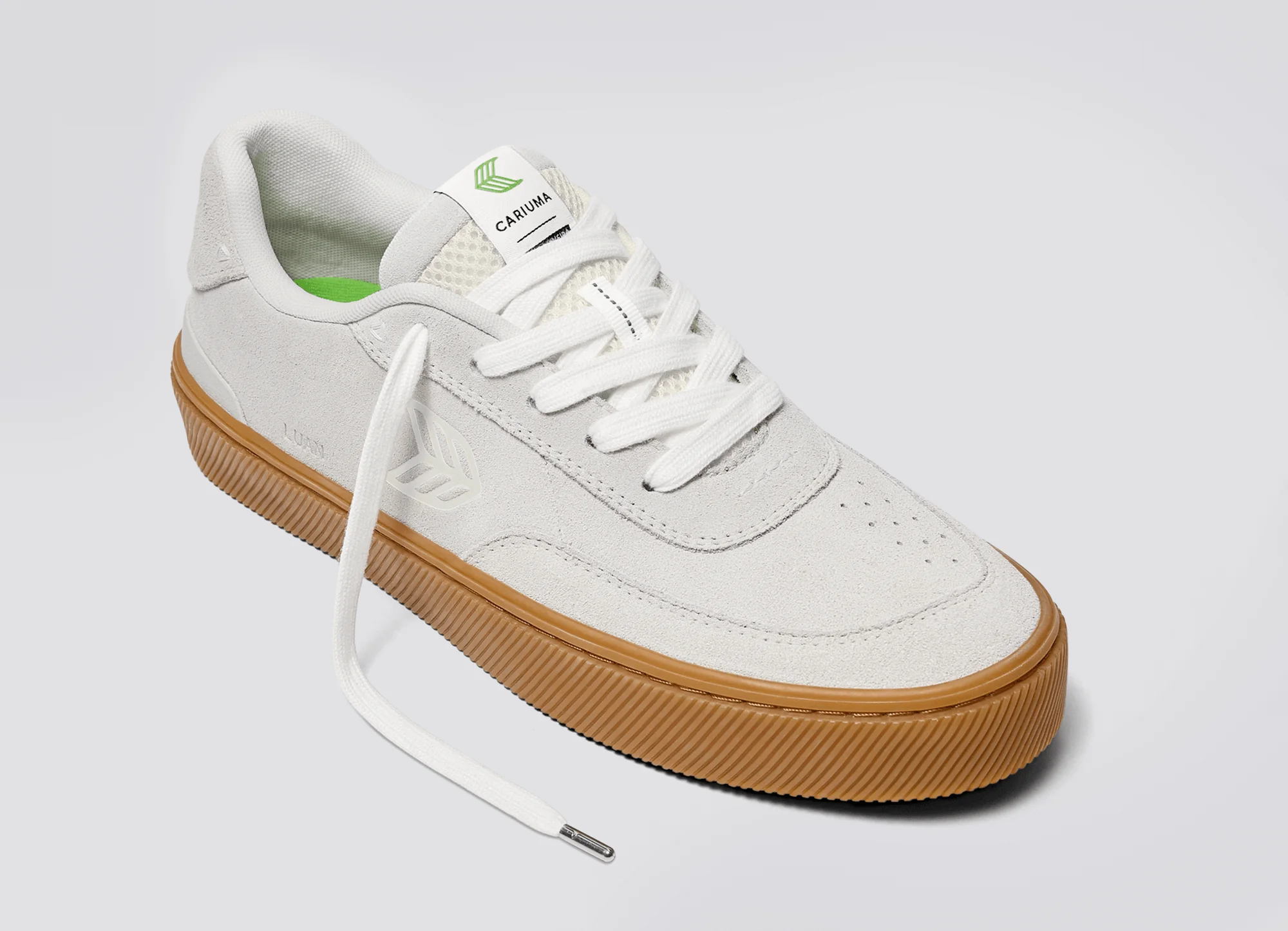 LUAN PRO Gum Smoke White Suede Off-White Logo Sneaker - Image 4