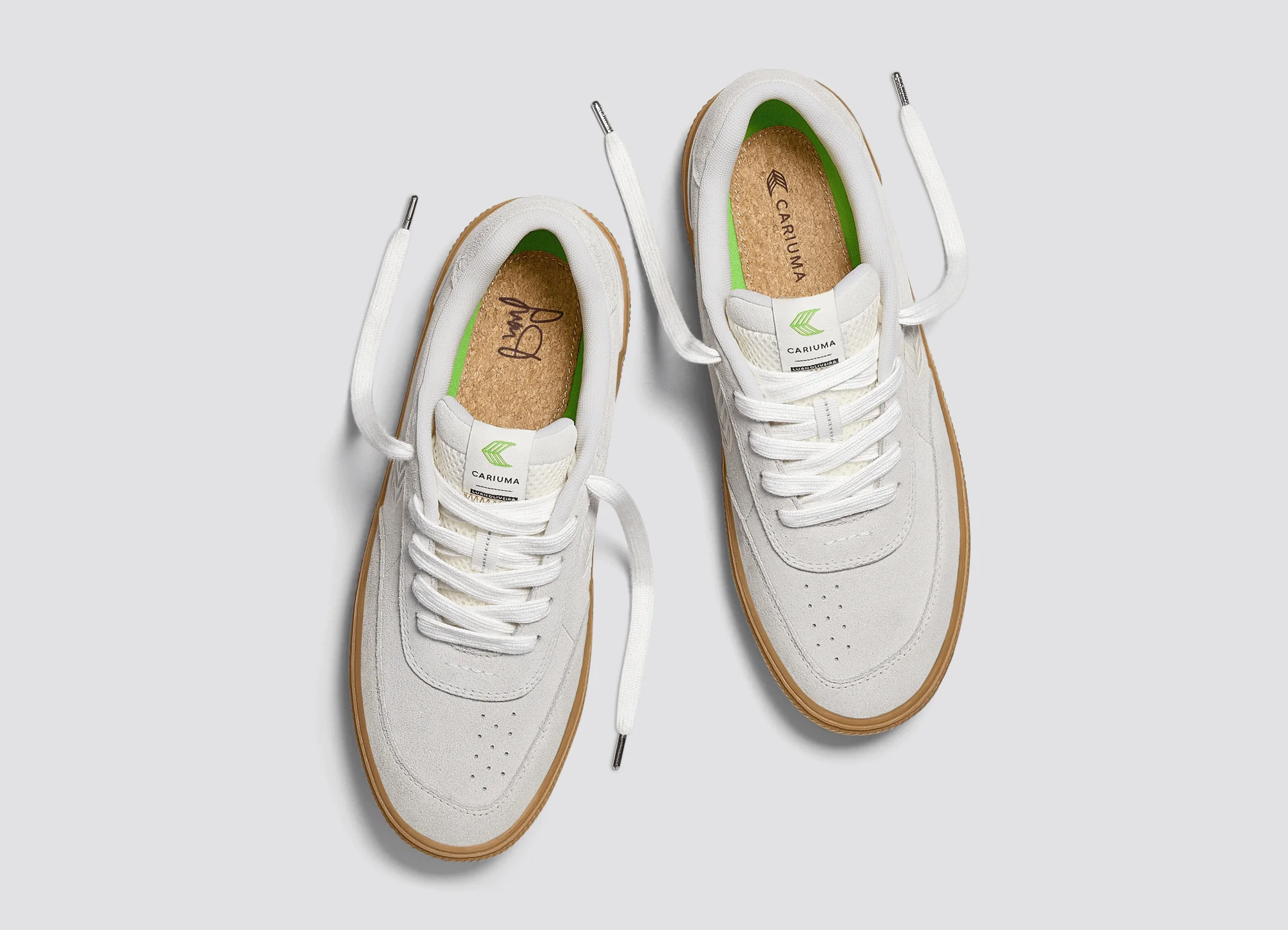 LUAN PRO Gum Smoke White Suede Off-White Logo Sneaker - Image 7