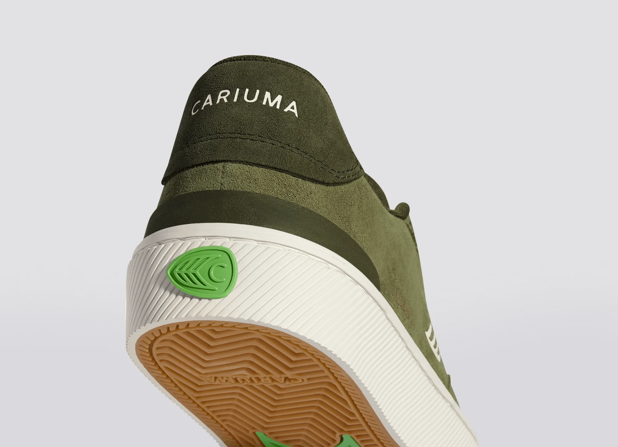 LUAN PRO Olive Green Suede Ivory Logo Burnt Olive Sneaker - Image 6