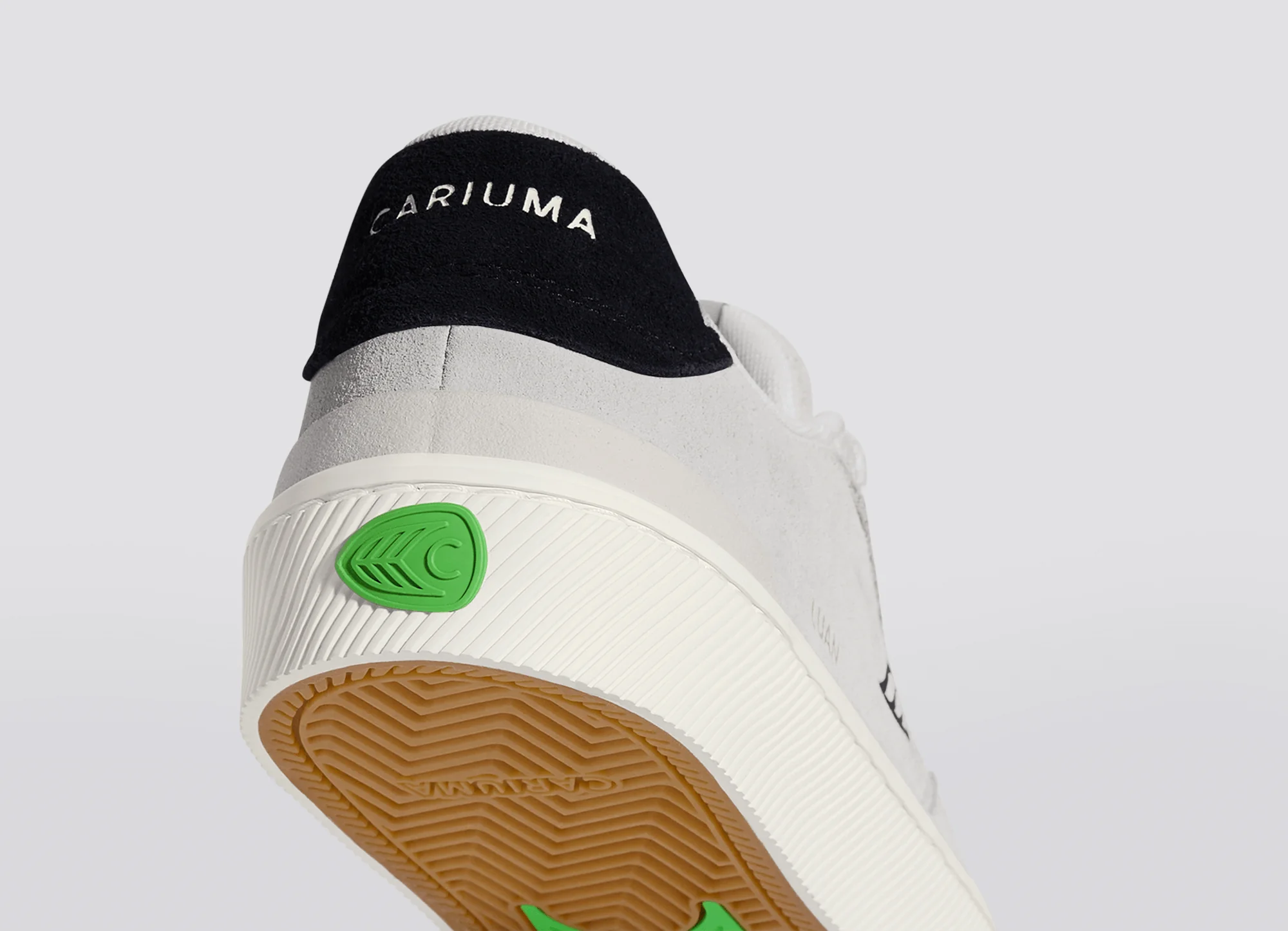 LUAN PRO Smoke White Suede Black Logo Sneaker - Image 6