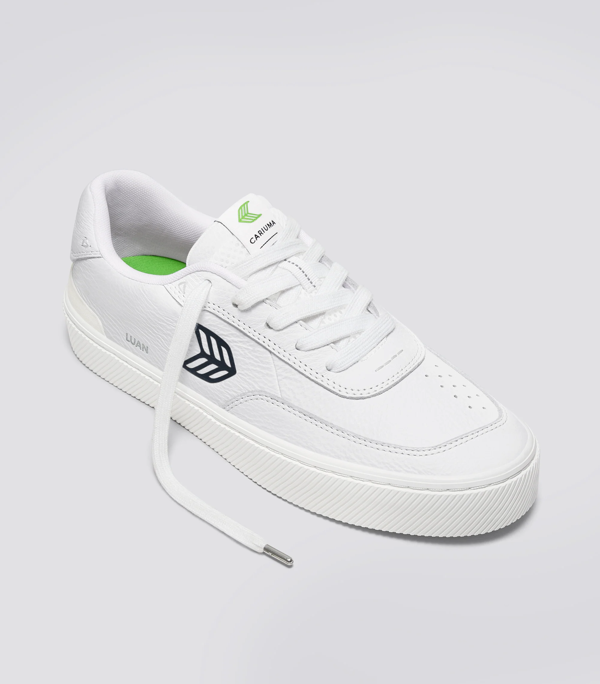 LUAN PRO White Premium Leather Black Logo Sneaker - Image 10