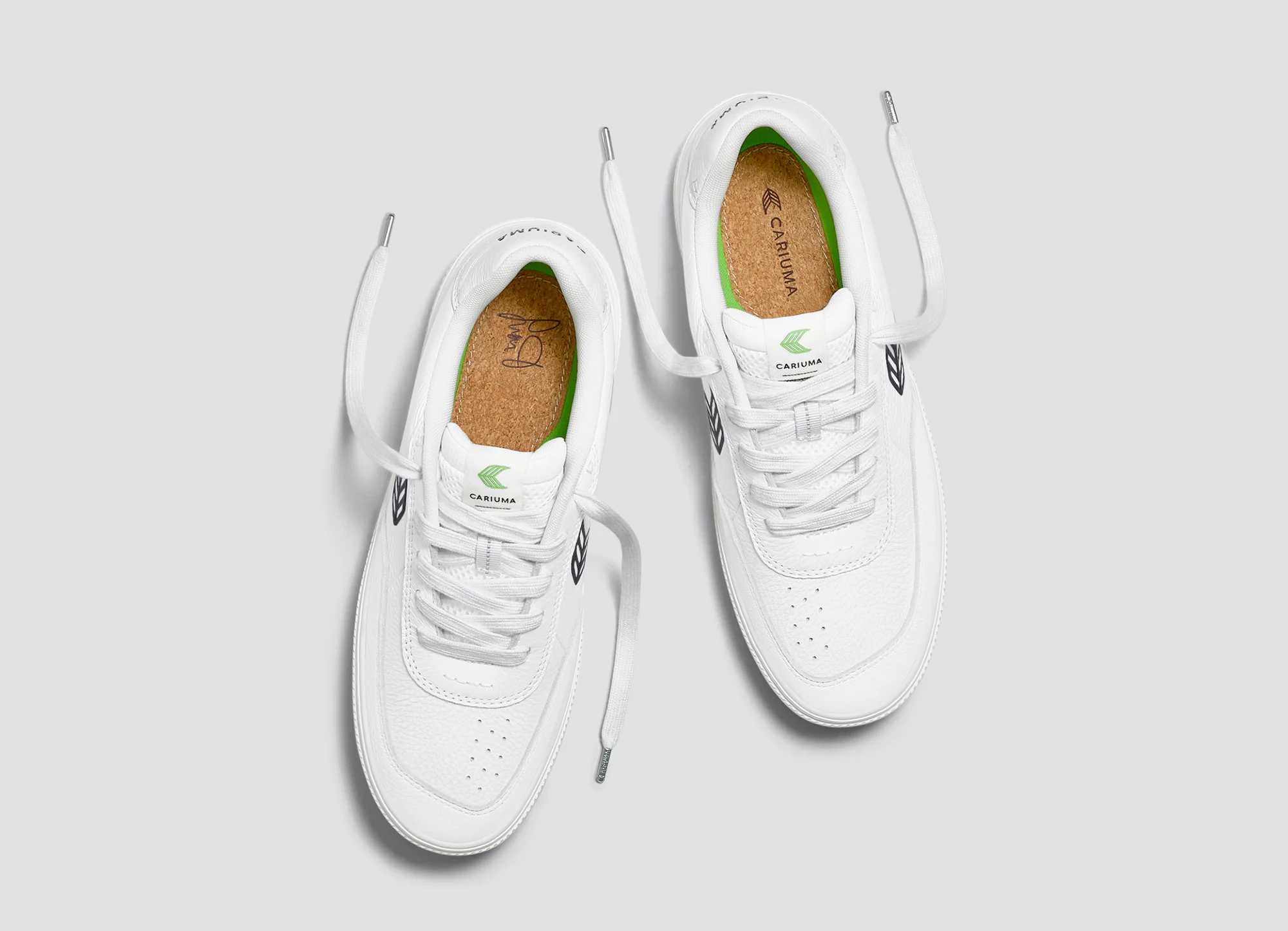LUAN PRO White Premium Leather Black Logo Sneaker - Image 7