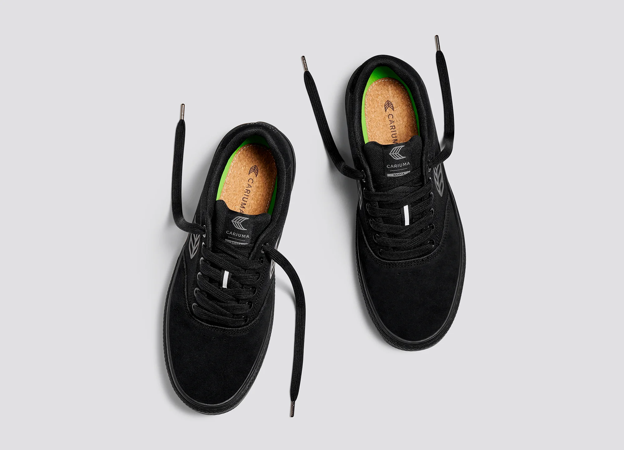 NAIOCA PRO All Black Suede and Canvas Ash Grey Logo Sneaker - Image 7