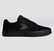 NAIOCA PRO All Black Suede and Canvas Ash Grey Logo Sneaker - Image 9