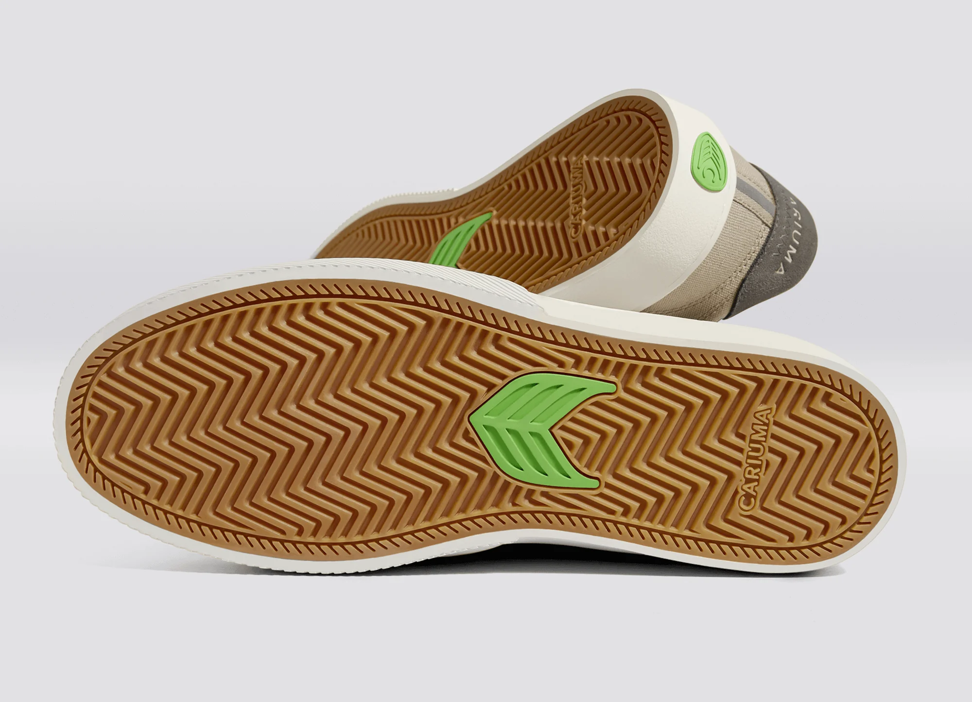NAIOCA PRO Plaza Taupe Suede and Canvas Ivory Logo Laurel Oak Sneaker - Image 5