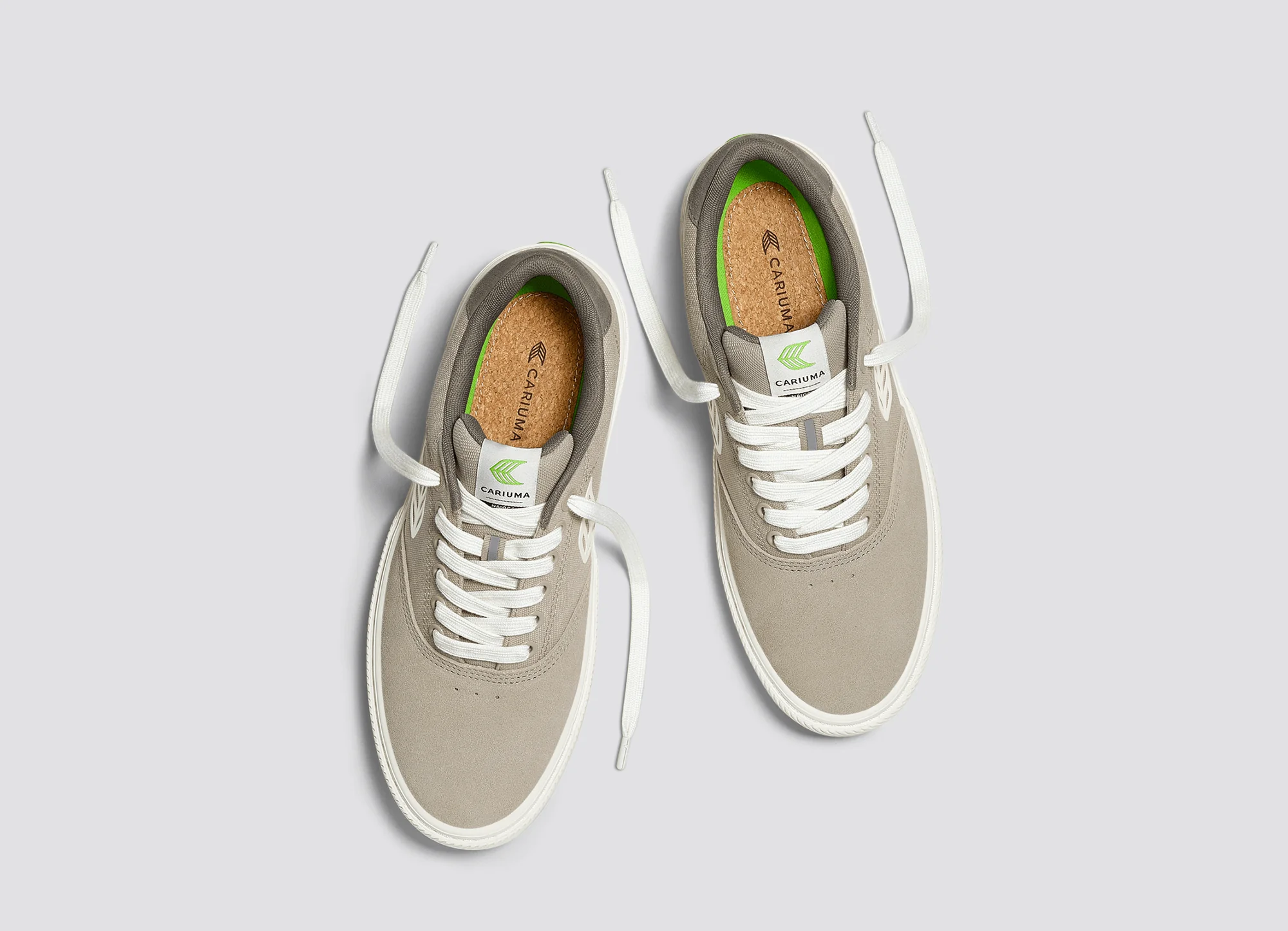 NAIOCA PRO Plaza Taupe Suede and Canvas Ivory Logo Laurel Oak Sneaker - Image 7