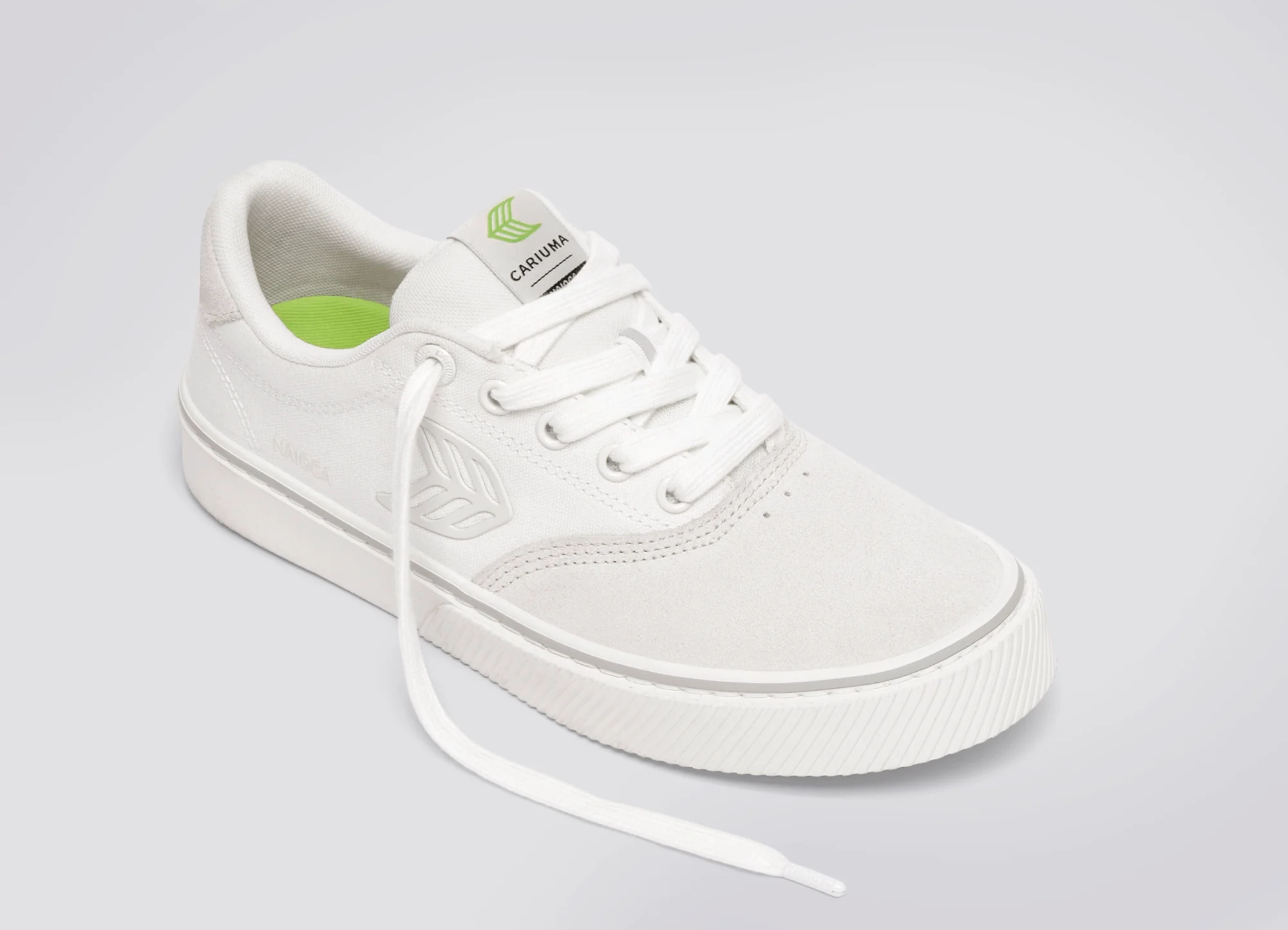 NAIOCA PRO Black Suede and Canvas Ivory Logo Sneaker - Image 4