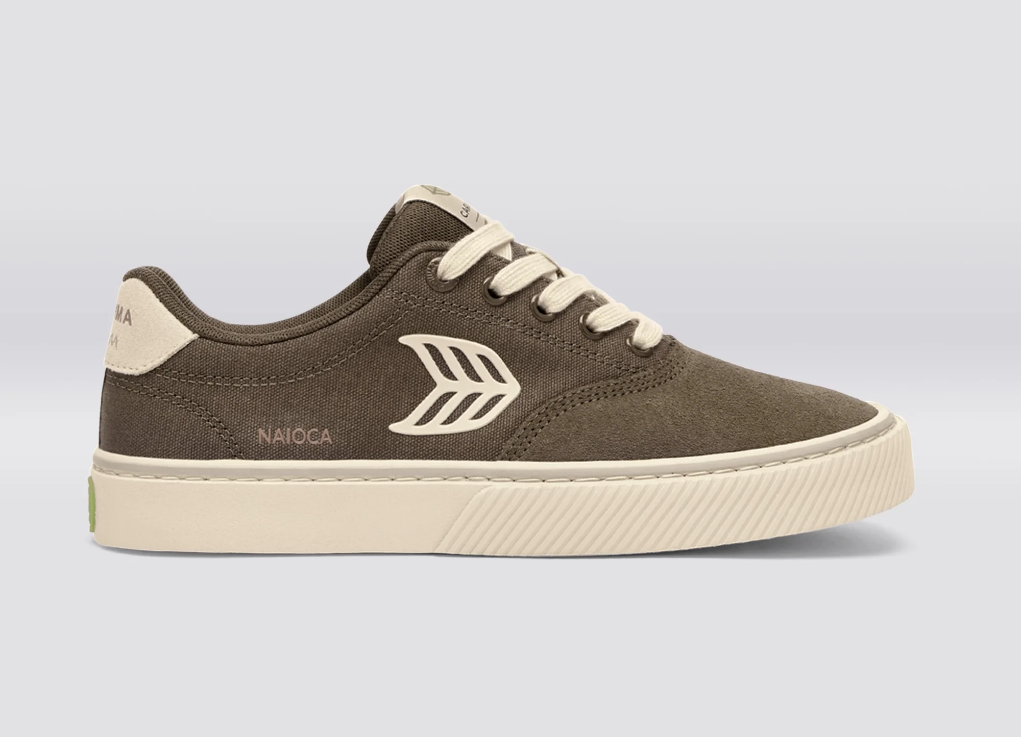 NAIOCA PRO Black Suede and Canvas Ivory Logo Sneaker - Image 3