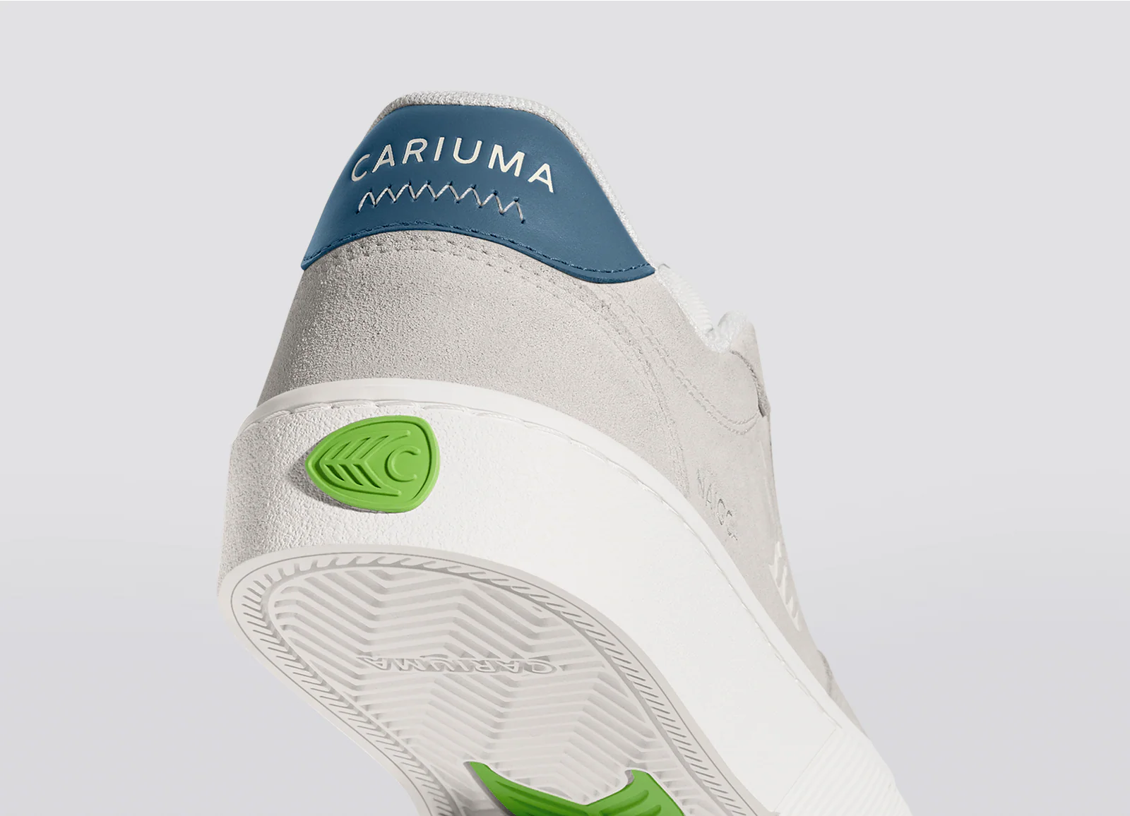 NAIOCA Smoke White Suede Off-White Logo Washed Blue Sneaker - Image 6