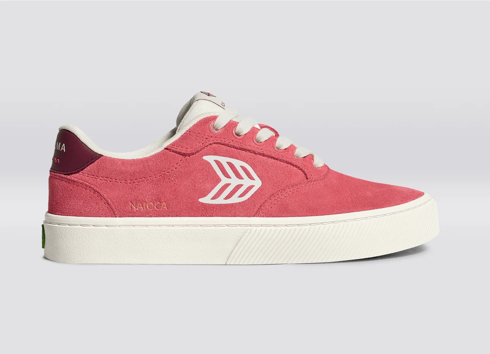 NAIOCA Watermelon Suede Ivory Logo Ruby Wine Sneaker - Image 3