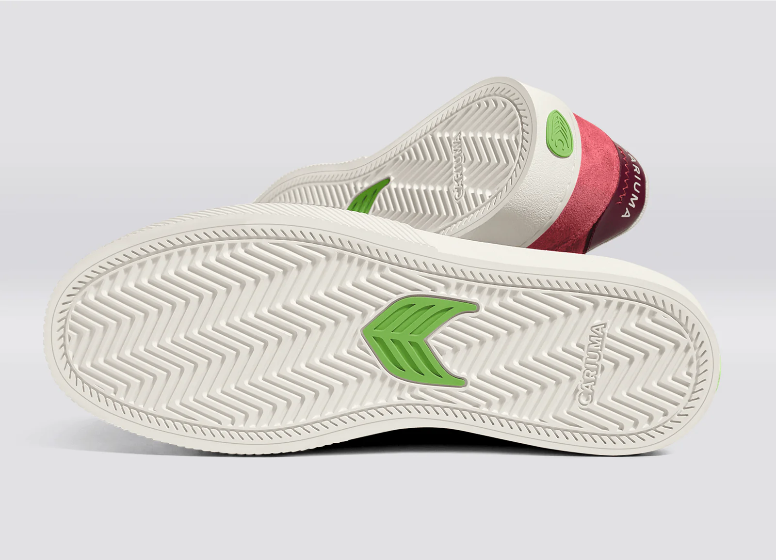 NAIOCA Watermelon Suede Ivory Logo Ruby Wine Sneaker - Image 5