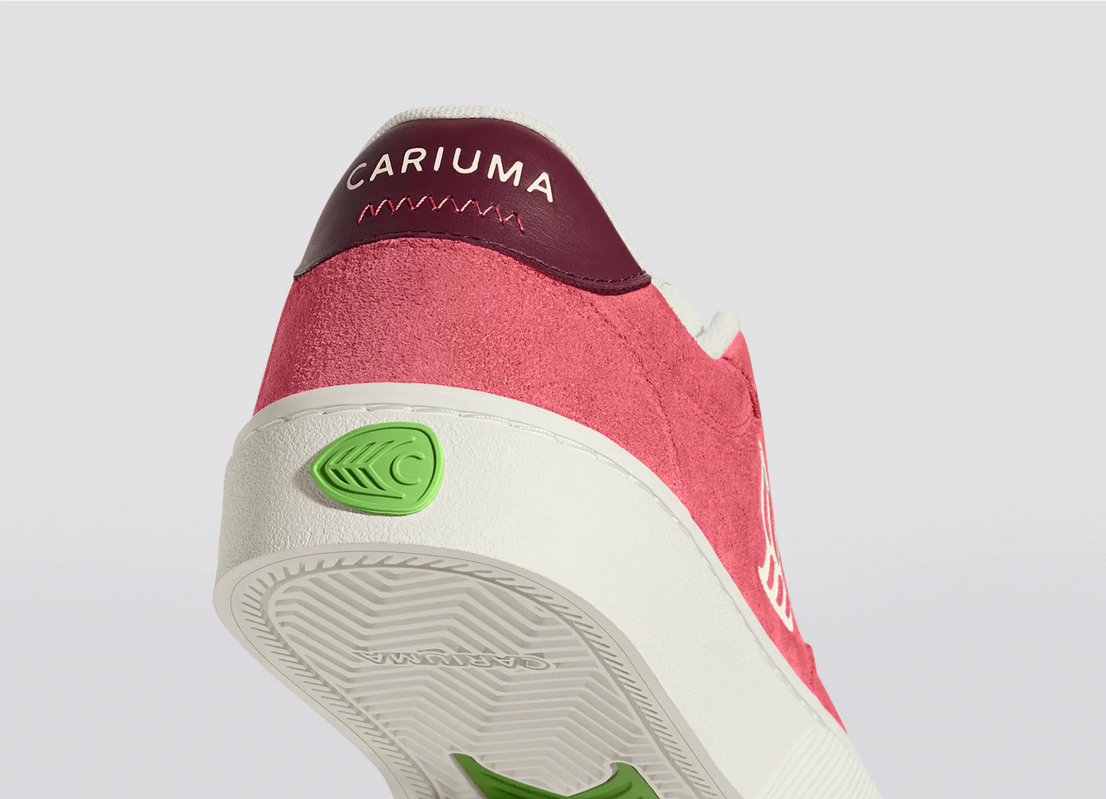 NAIOCA Watermelon Suede Ivory Logo Ruby Wine Sneaker - Image 6