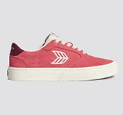 NAIOCA Watermelon Suede Ivory Logo Ruby Wine Sneaker - Image 9