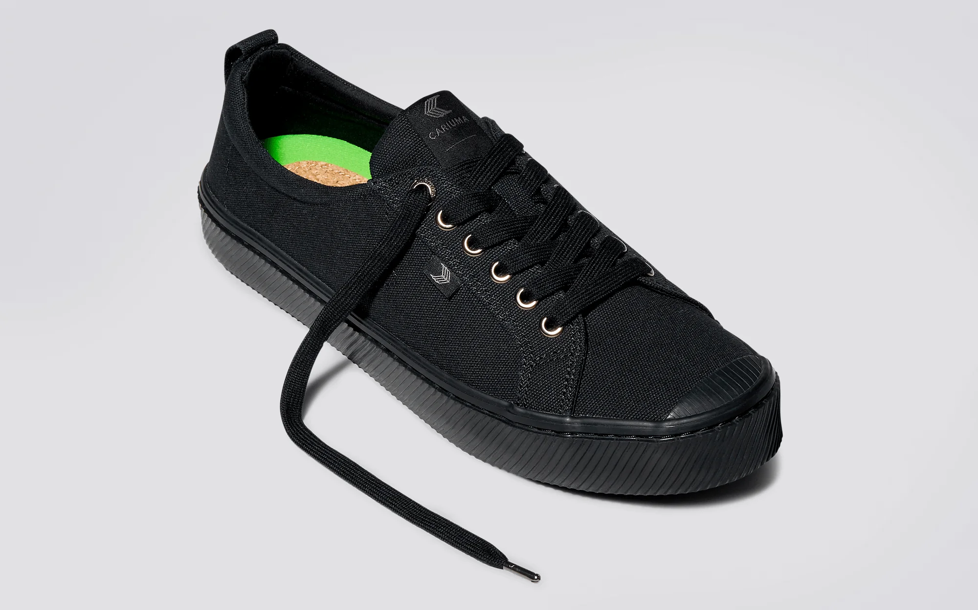 OCA Low All Black Canvas Sneaker - Image 12
