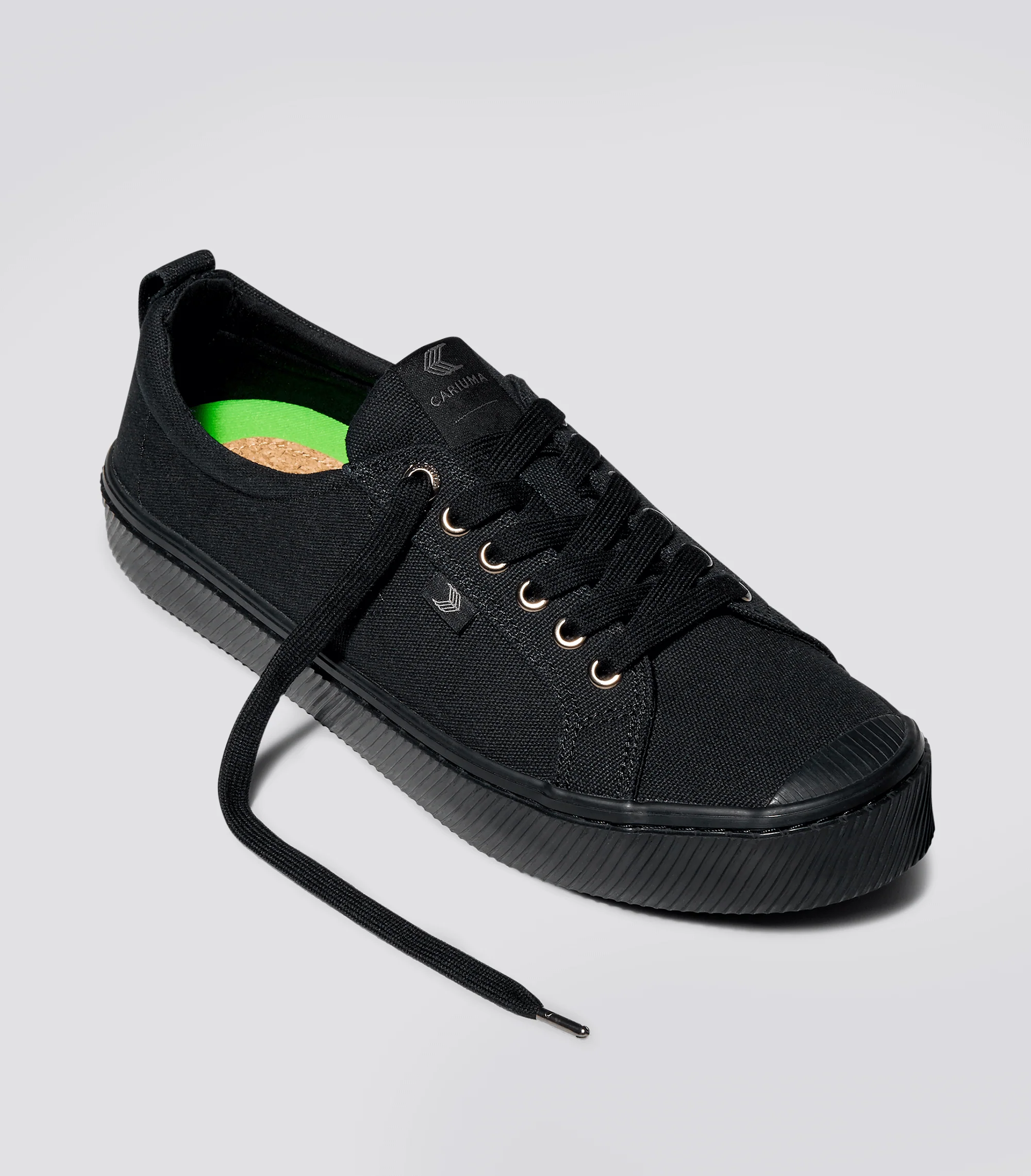 OCA Low All Black Canvas Sneaker - Image 14