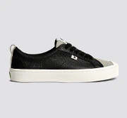 OCA Low Black Premium Leather Cloud Grey Suede Sneaker - Image 8