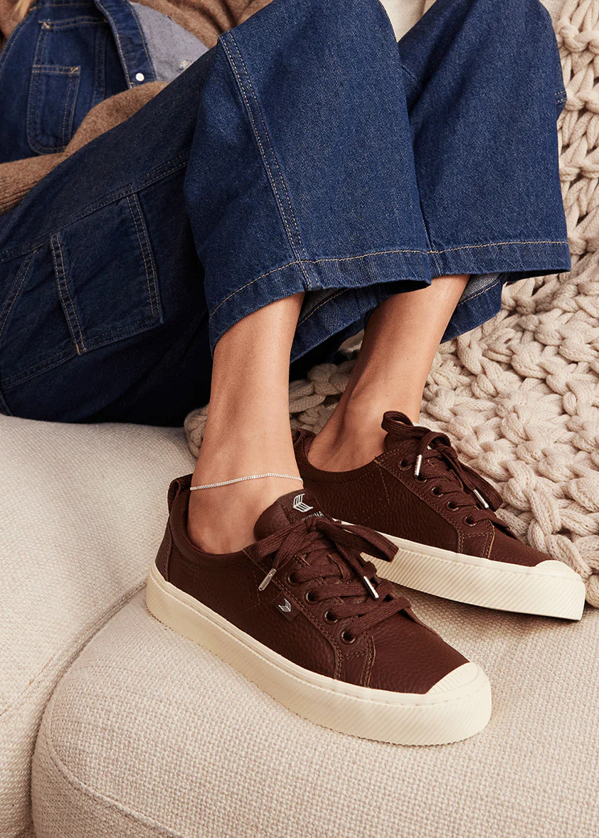 OCA Low Brown Premium Leather Sneaker - Image 3