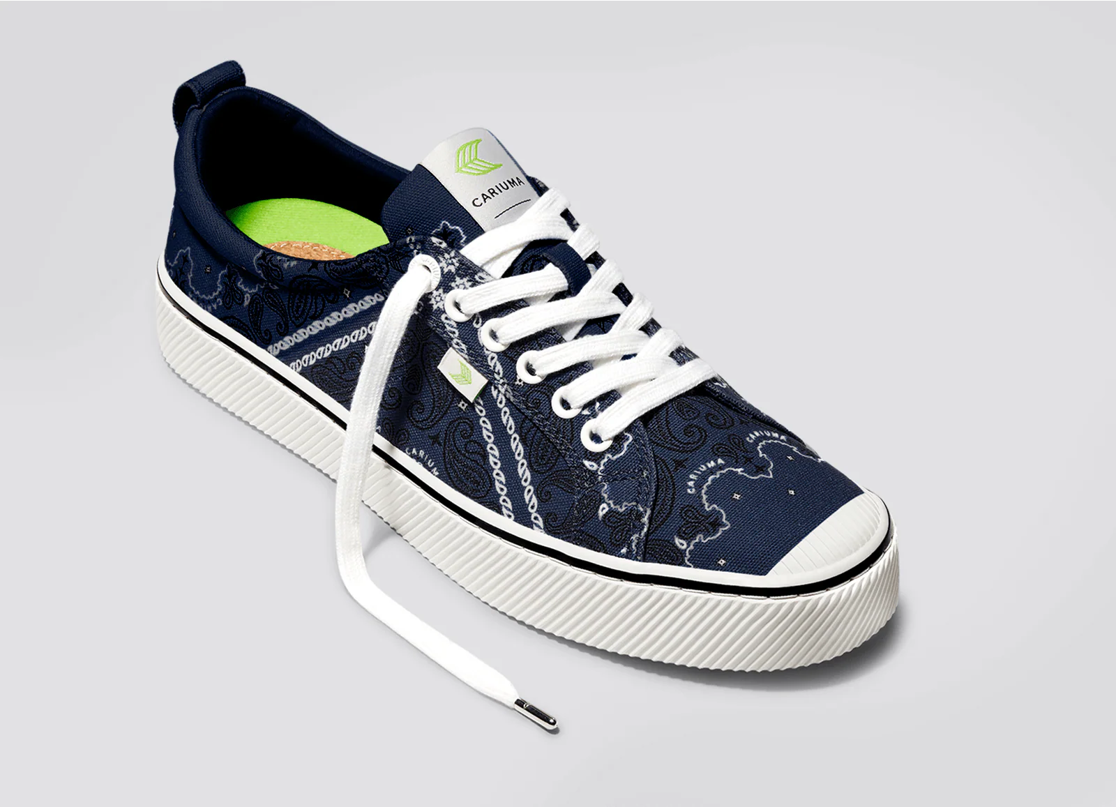 OCA Low Navy Bandana Canvas Sneaker - Image 4