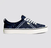 OCA Low Navy Bandana Canvas Sneaker - Image 8