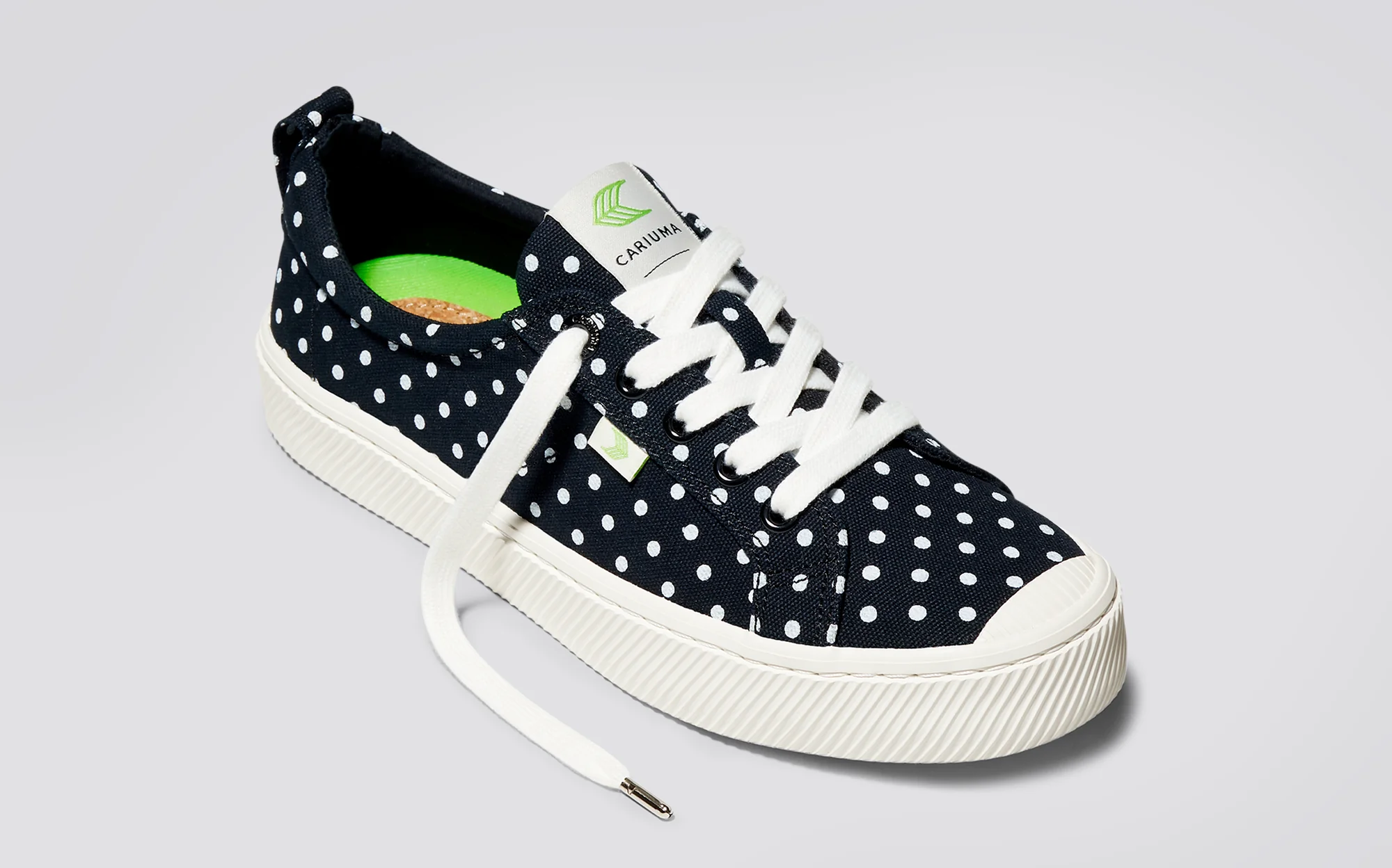 OCA Low Black Canvas White Polka Dots Sneaker - Image 11