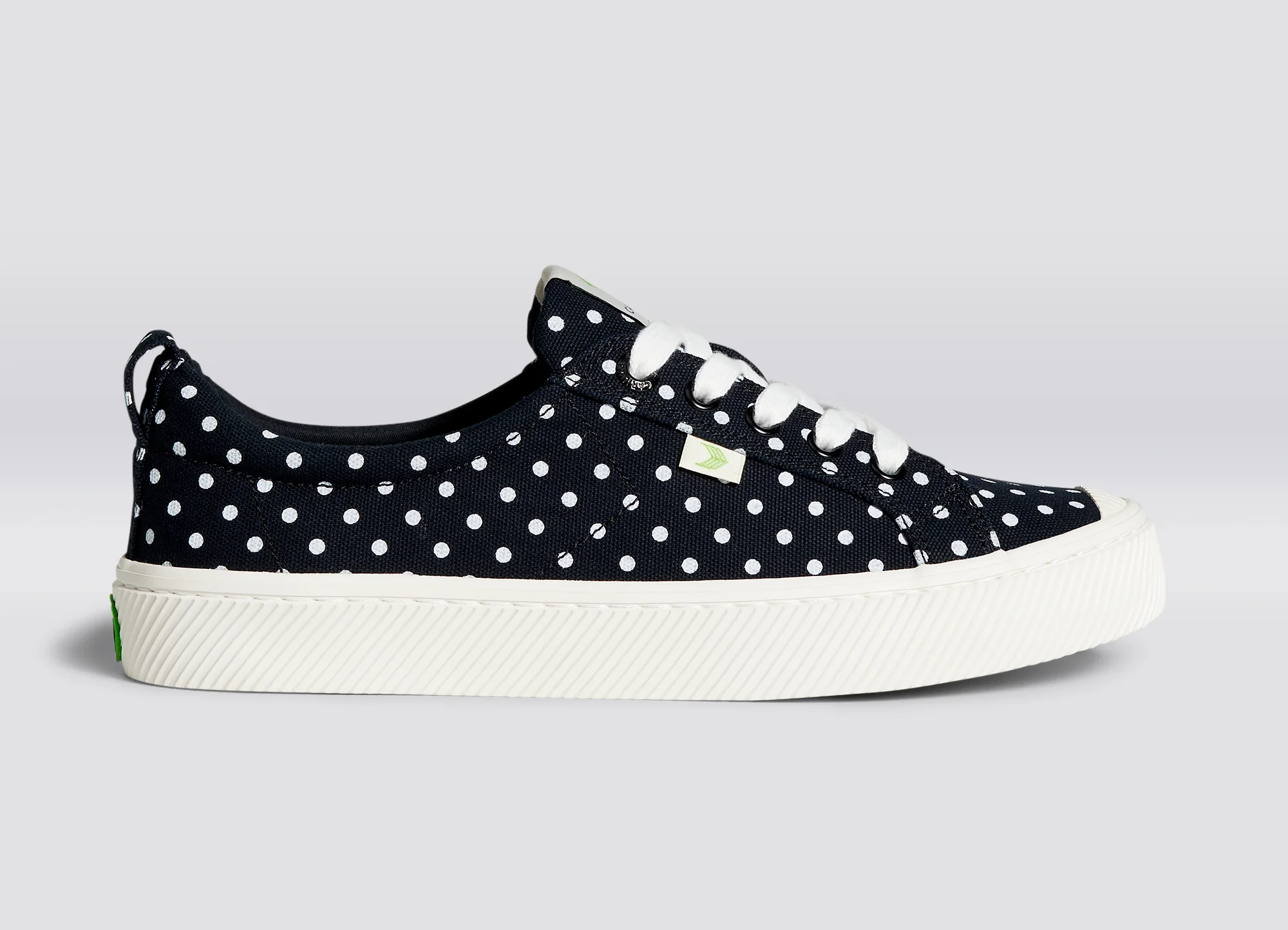 OCA Low Black Canvas White Polka Dots Sneaker - Image 3