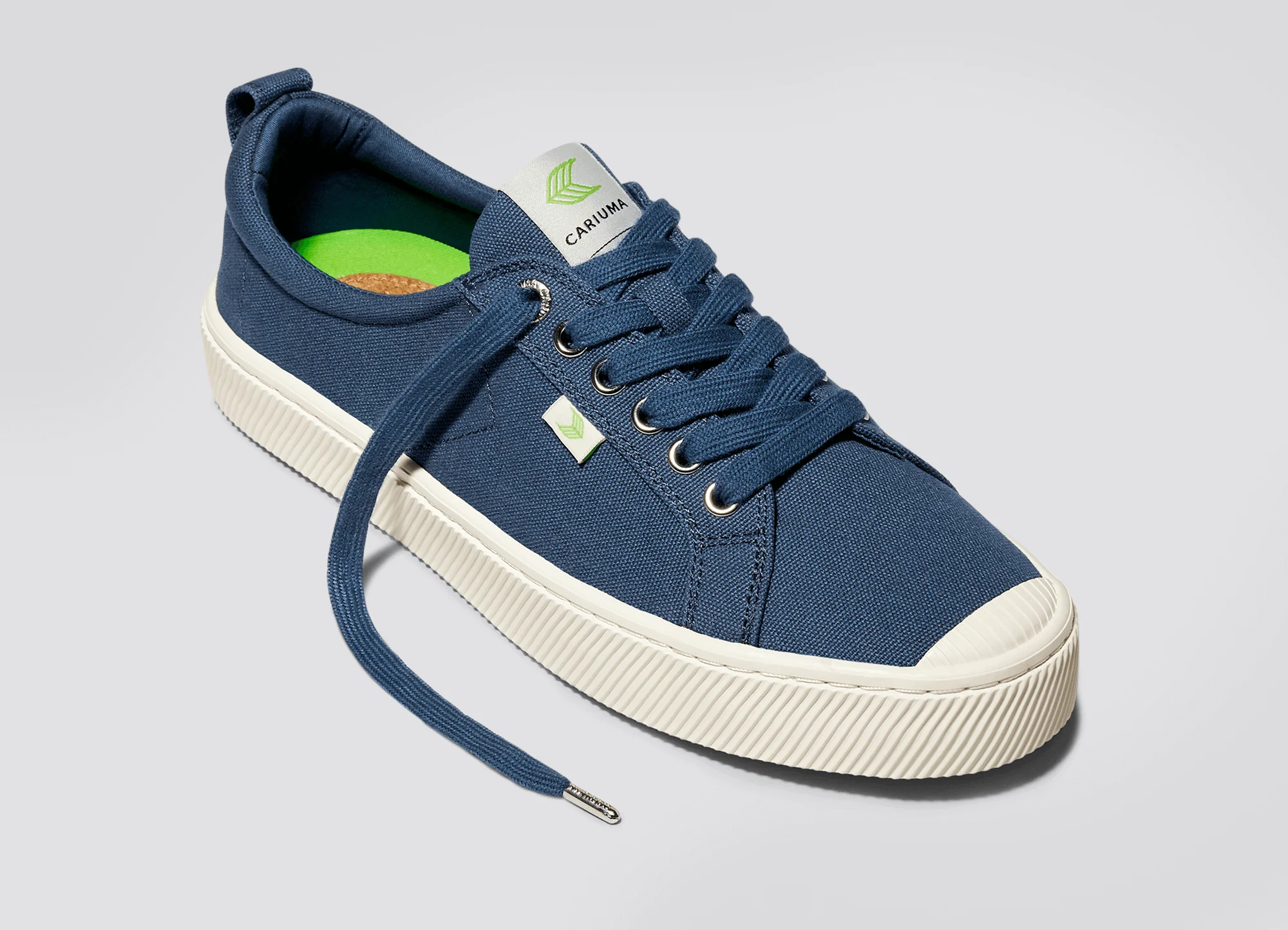 OCA Low Shadow Blue Canvas Sneaker - Image 4