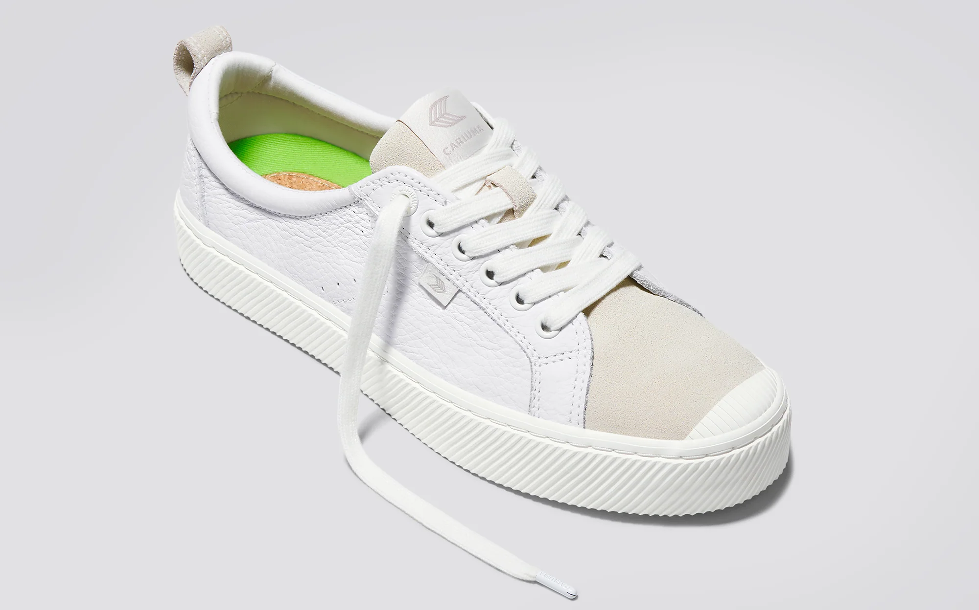 OCA Low White Premium Leather Vintage White Suede Sneaker - Image 11