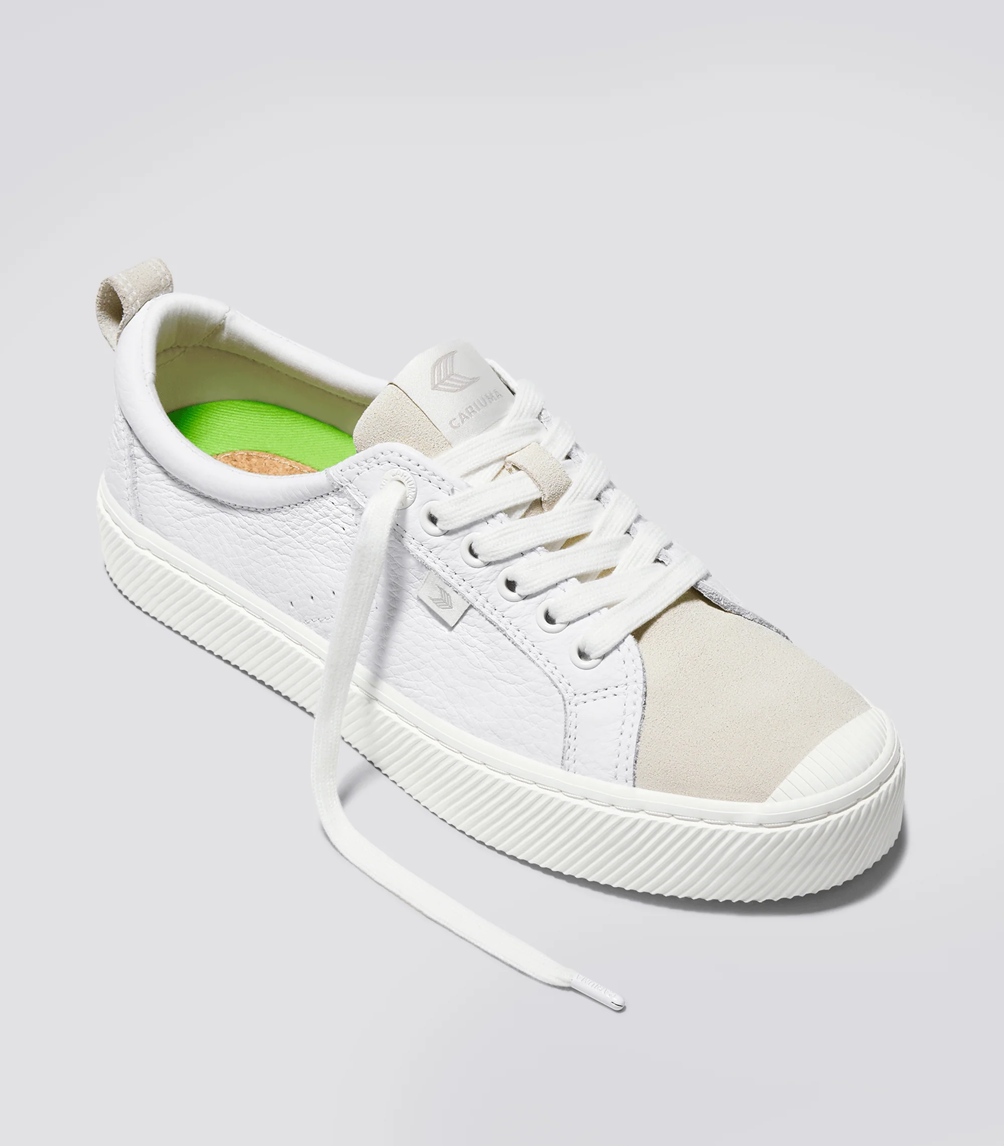 OCA Low White Premium Leather Vintage White Suede Sneaker - Image 13