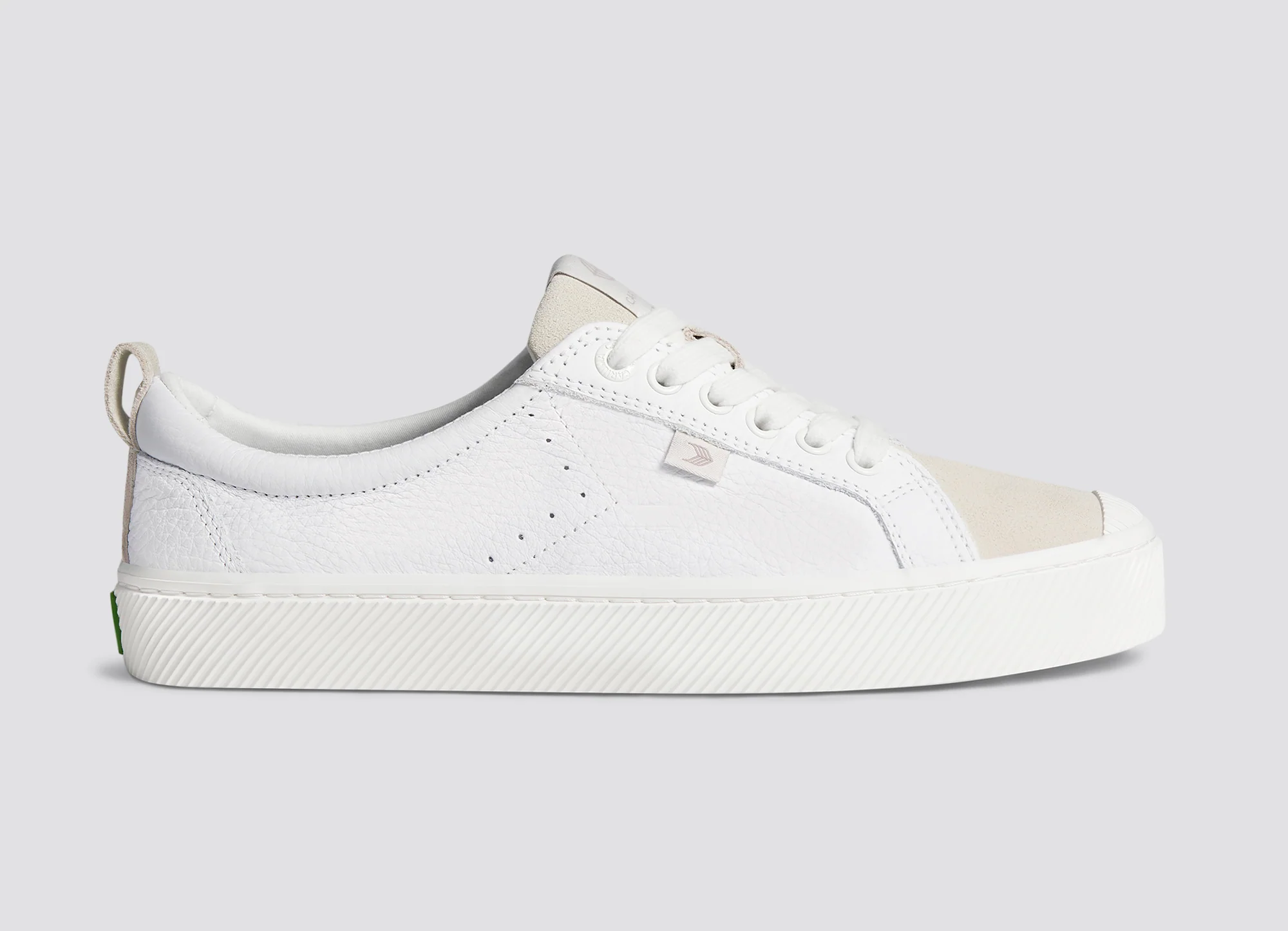 OCA Low White Premium Leather Vintage White Suede Sneaker - Image 3