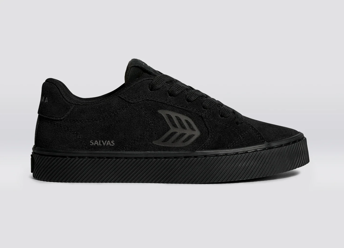 SALVAS All Black Suede Sneaker - Image 3