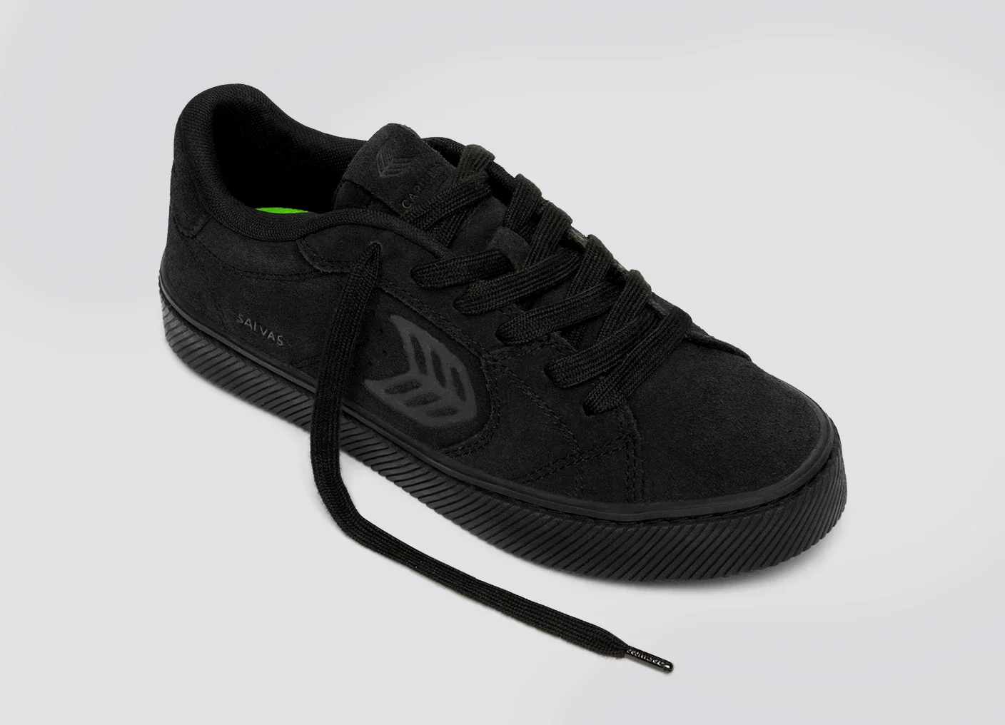 SALVAS All Black Suede Sneaker - Image 4