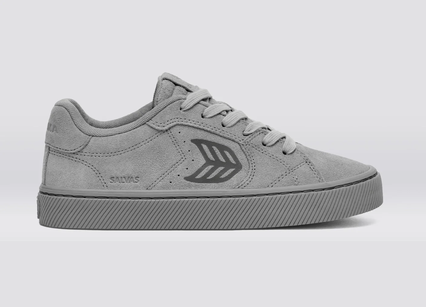 SALVAS All Light Grey Suede Sneaker - Image 3