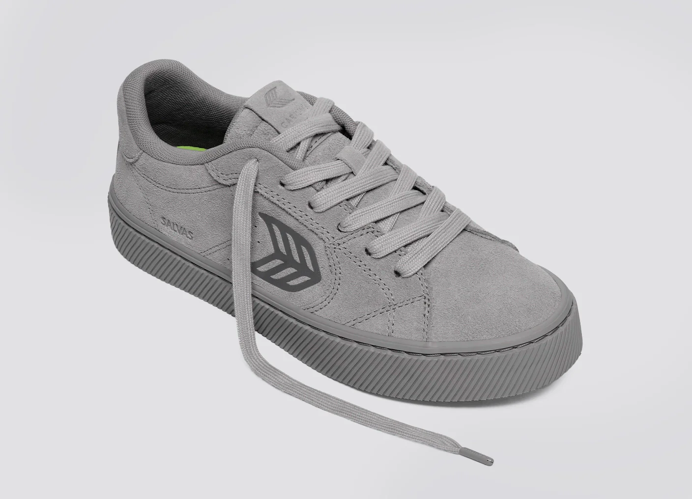 SALVAS All Light Grey Suede Sneaker - Image 4