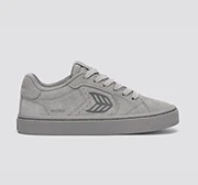 SALVAS All Light Grey Suede Sneaker - Image 9
