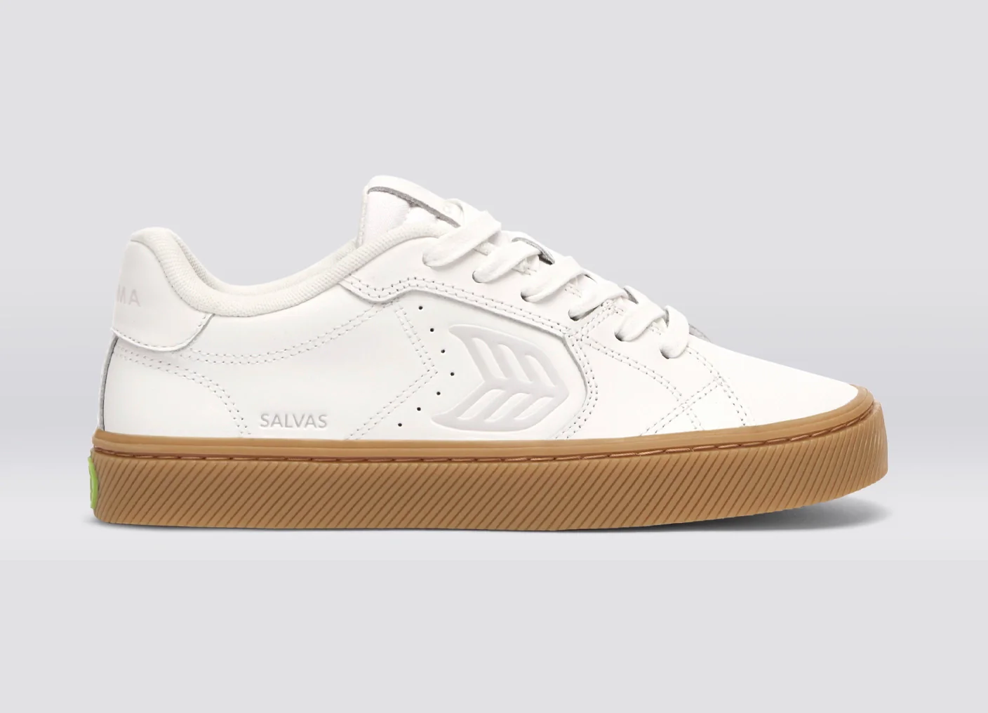 SALVAS White Premium Leather Ice Logo Sneaker - Image 3