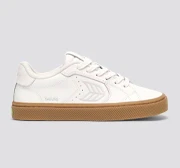 SALVAS White Premium Leather Ice Logo Sneaker - Image 9