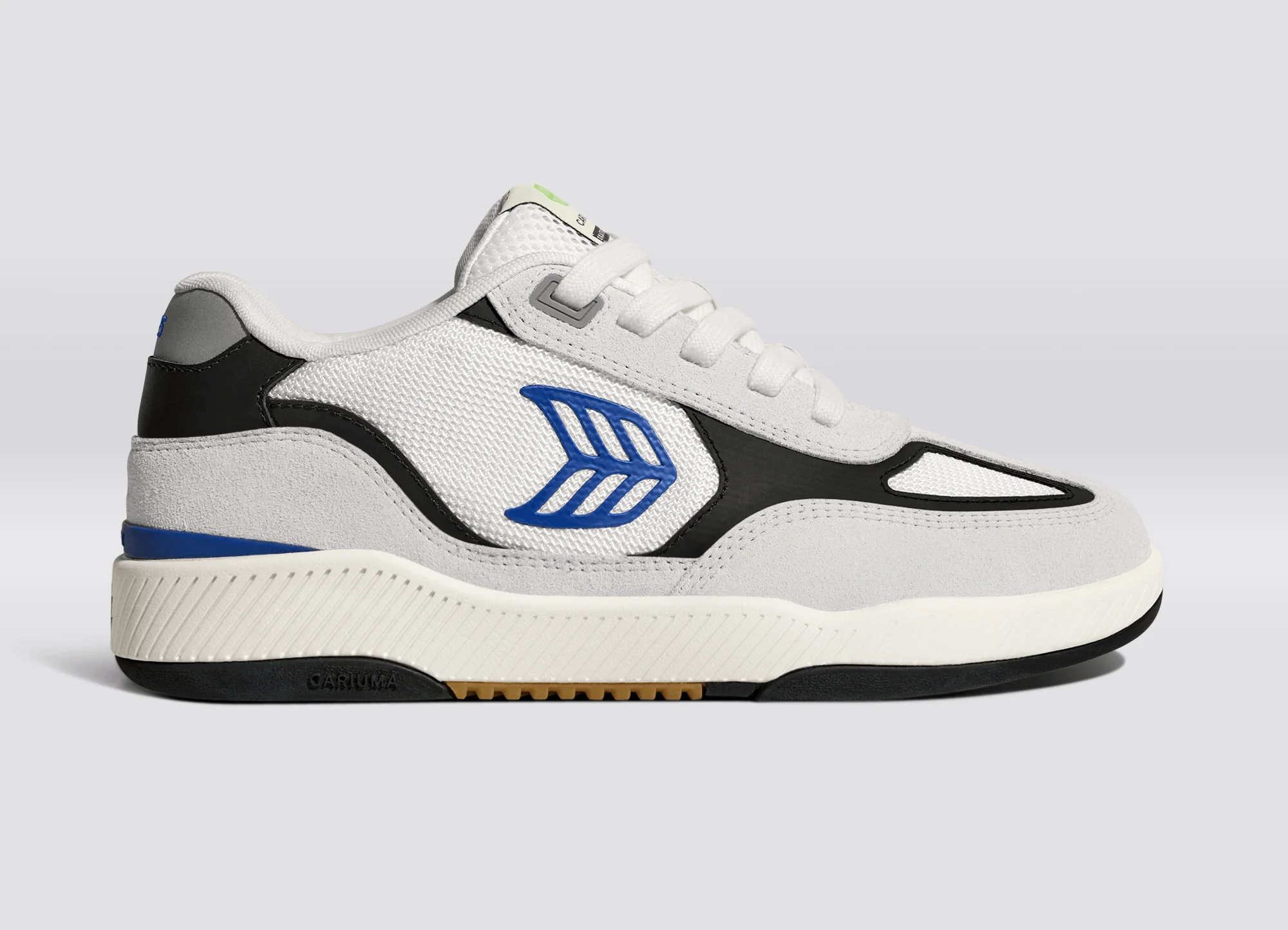 Skategoat C25 PRO Smoke White Suede Off-White Mesh Blue Logo Black Sneaker - Image 3