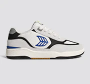 Skategoat C25 PRO Smoke White Suede Off-White Mesh Blue Logo Black Sneaker - Image 8