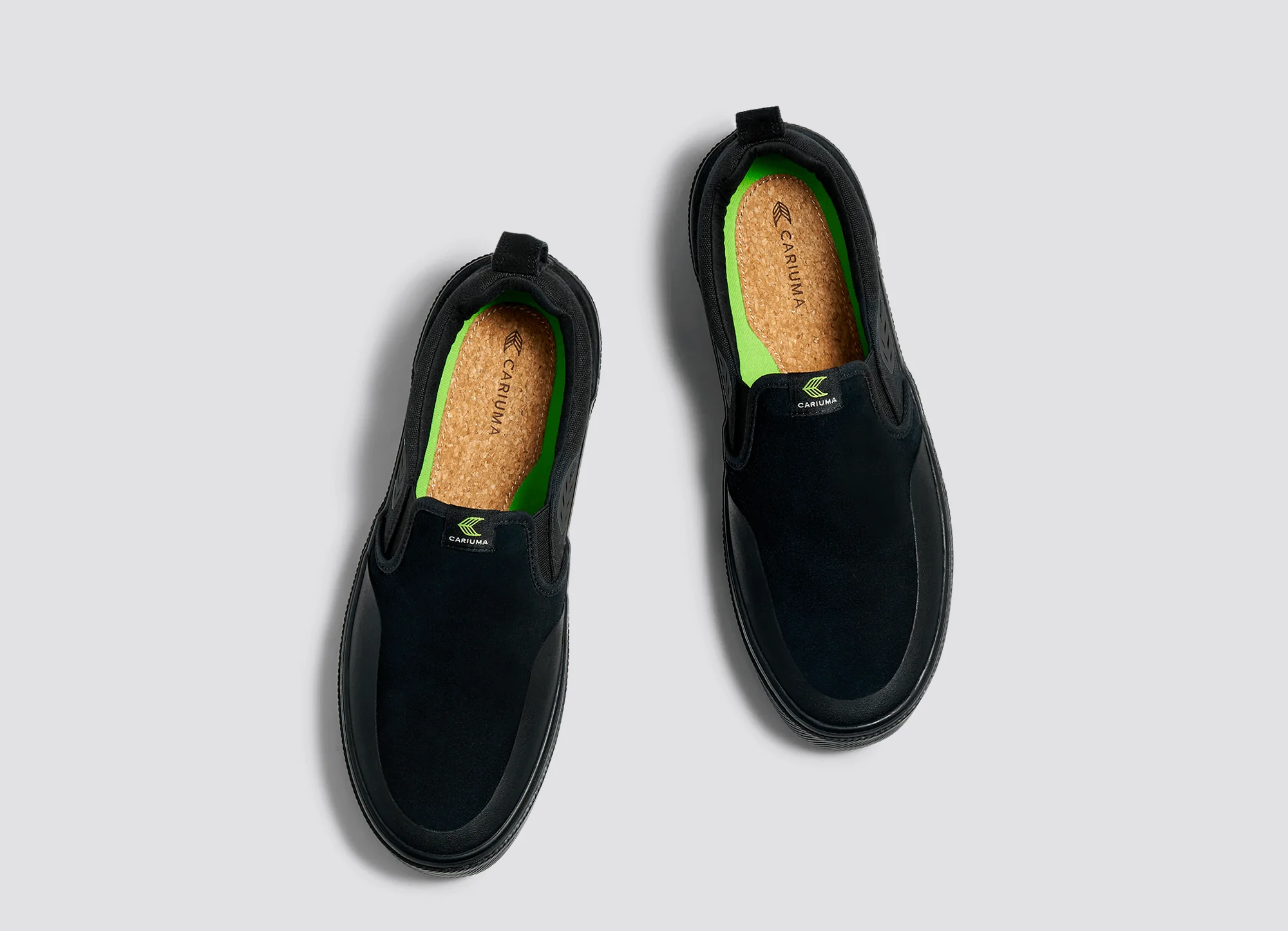 SLIP-ON PRO All Black Suede and Canvas Ash Grey Logo Sneaker - Image 6