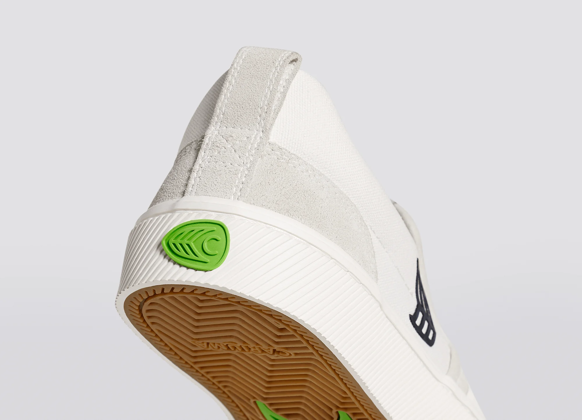 SLIP-ON PRO Off-White Canvas Vintage White Suede Black Logo Sneaker - Image 6