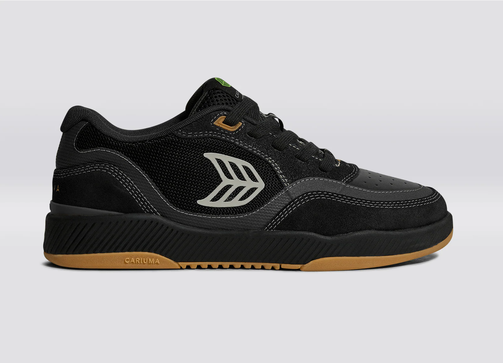 UBA PRO Black Suede and Mesh Silver Cloud Logo Sneaker - Image 3
