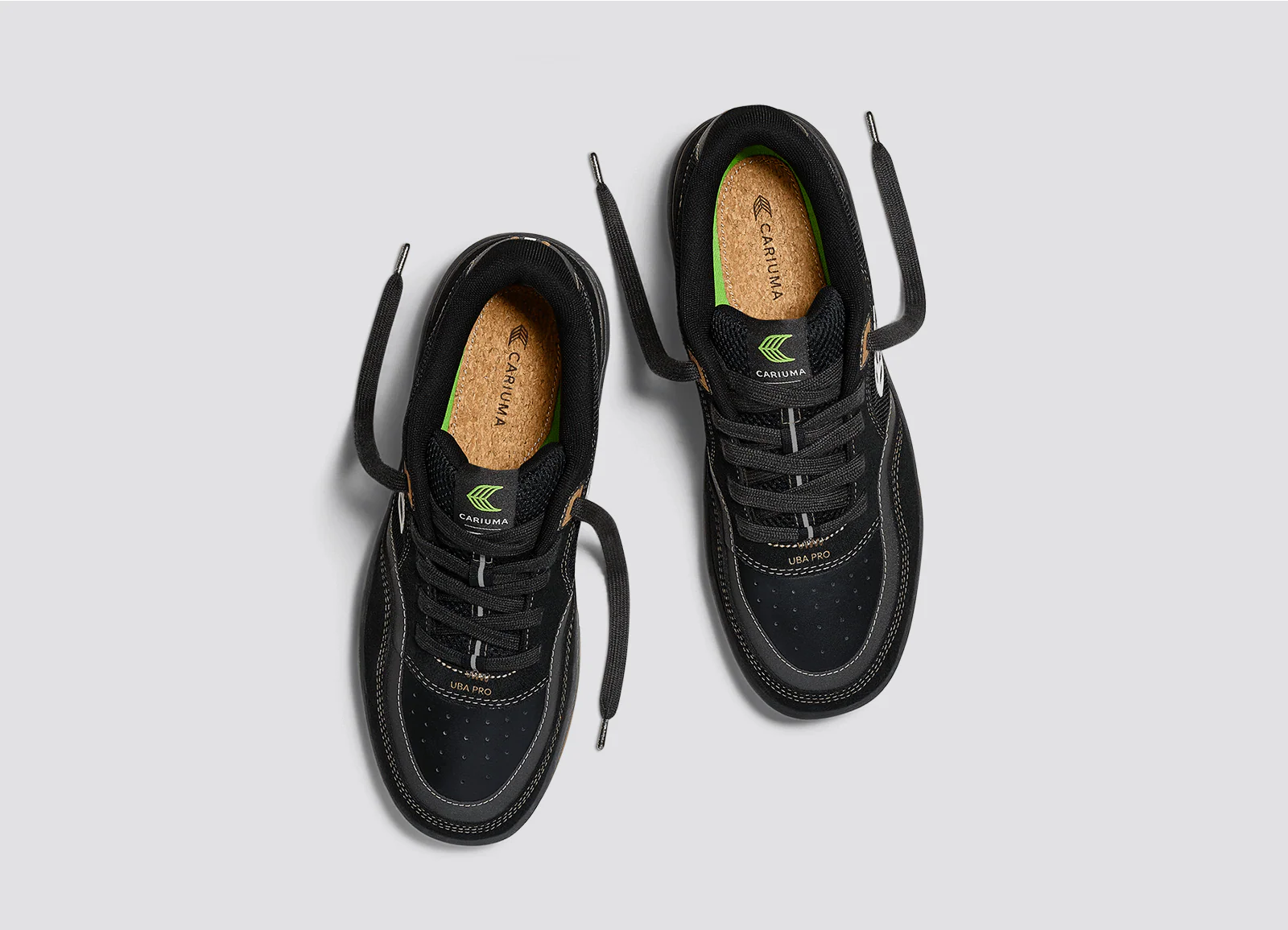 UBA PRO Black Suede and Mesh Silver Cloud Logo Sneaker - Image 7