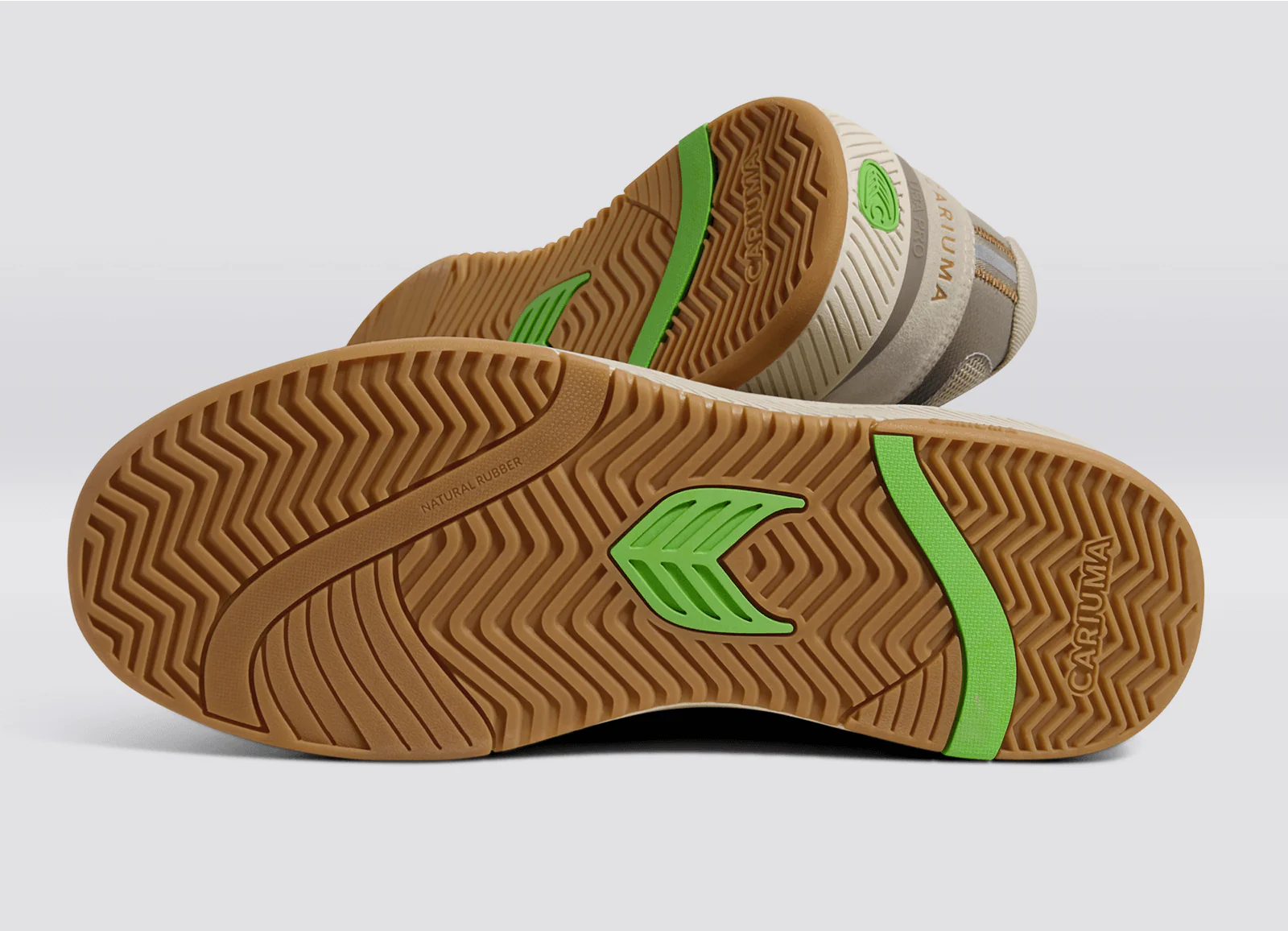 UBA PRO Plaza Taupe Suede and Mesh Almond Milk Logo Sneaker - Image 5