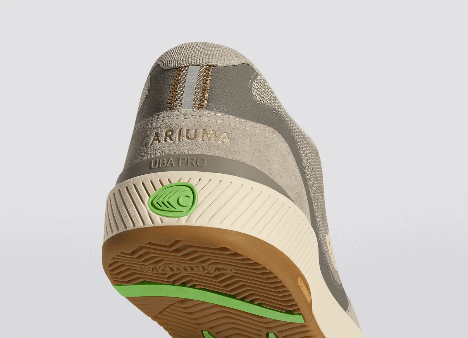 UBA PRO Plaza Taupe Suede and Mesh Almond Milk Logo Sneaker - Image 6