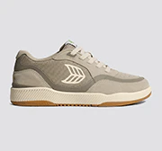 UBA PRO Plaza Taupe Suede and Mesh Almond Milk Logo Sneaker - Image 9