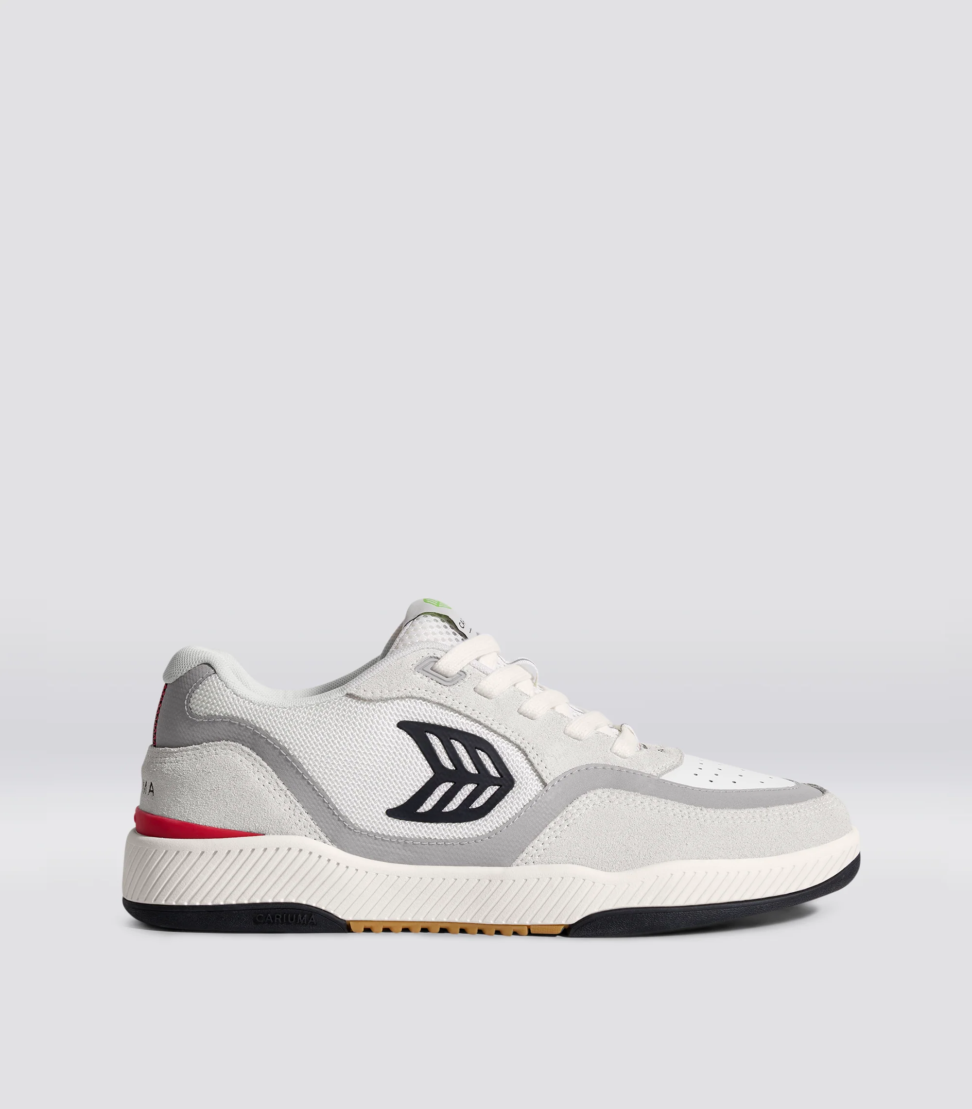 UBA PRO Smoke White Suede Off-White Mesh Black Logo Red Sneaker - Image 11